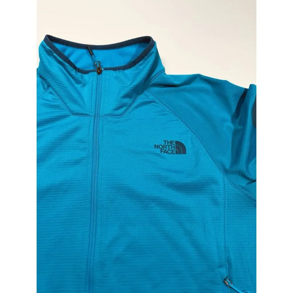 Mens The North Face Borod Fleece Full Zip Jacket Coat Blue L